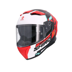 SHIRO FF939 Alpha Motociclo integrali Caschi Rosso Opaco 
