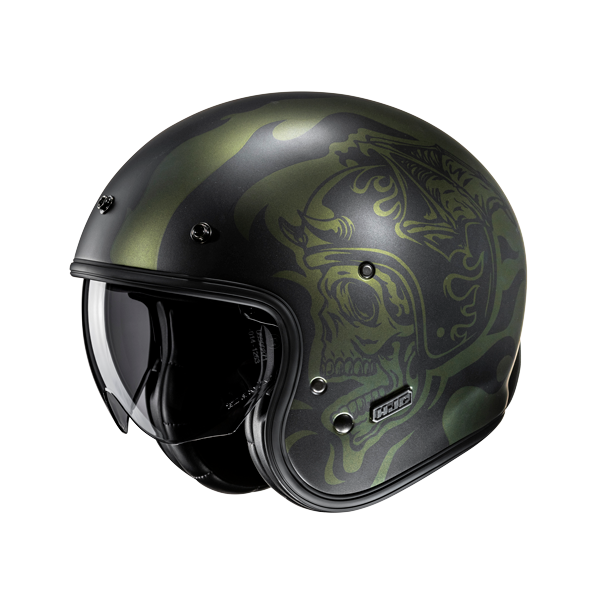 HJC V31 Flame MC4SF Casco de moto de estilo retro clásico