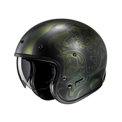 HJC V31 Flame MC4SF Casco de moto de estilo retro clásico