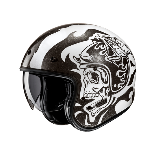 HJC V31 Flame MC5 abierto para motocicleta retro estilo urbano Casco