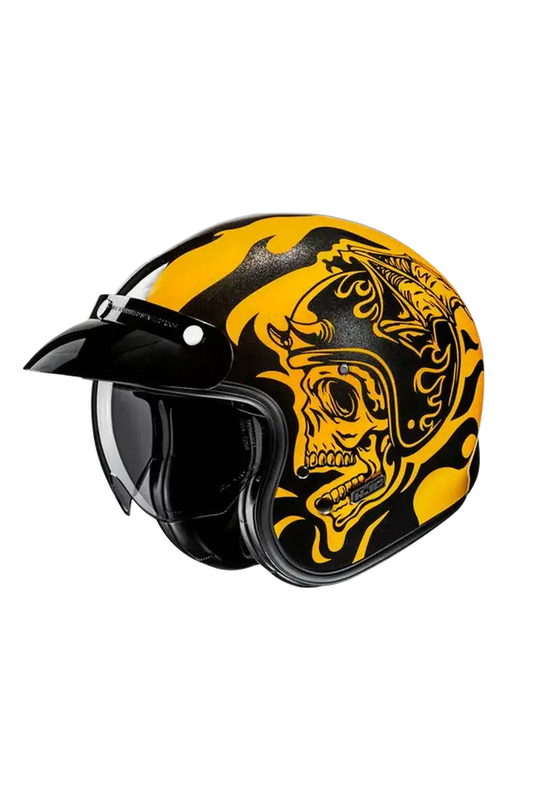 HJC V31 Flame MC3 Stile Retrò Classico Moto Aperto Jet Caschi 