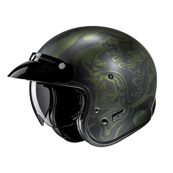 HJC V31 Flame MC4SF Casco de moto de estilo retro clásico