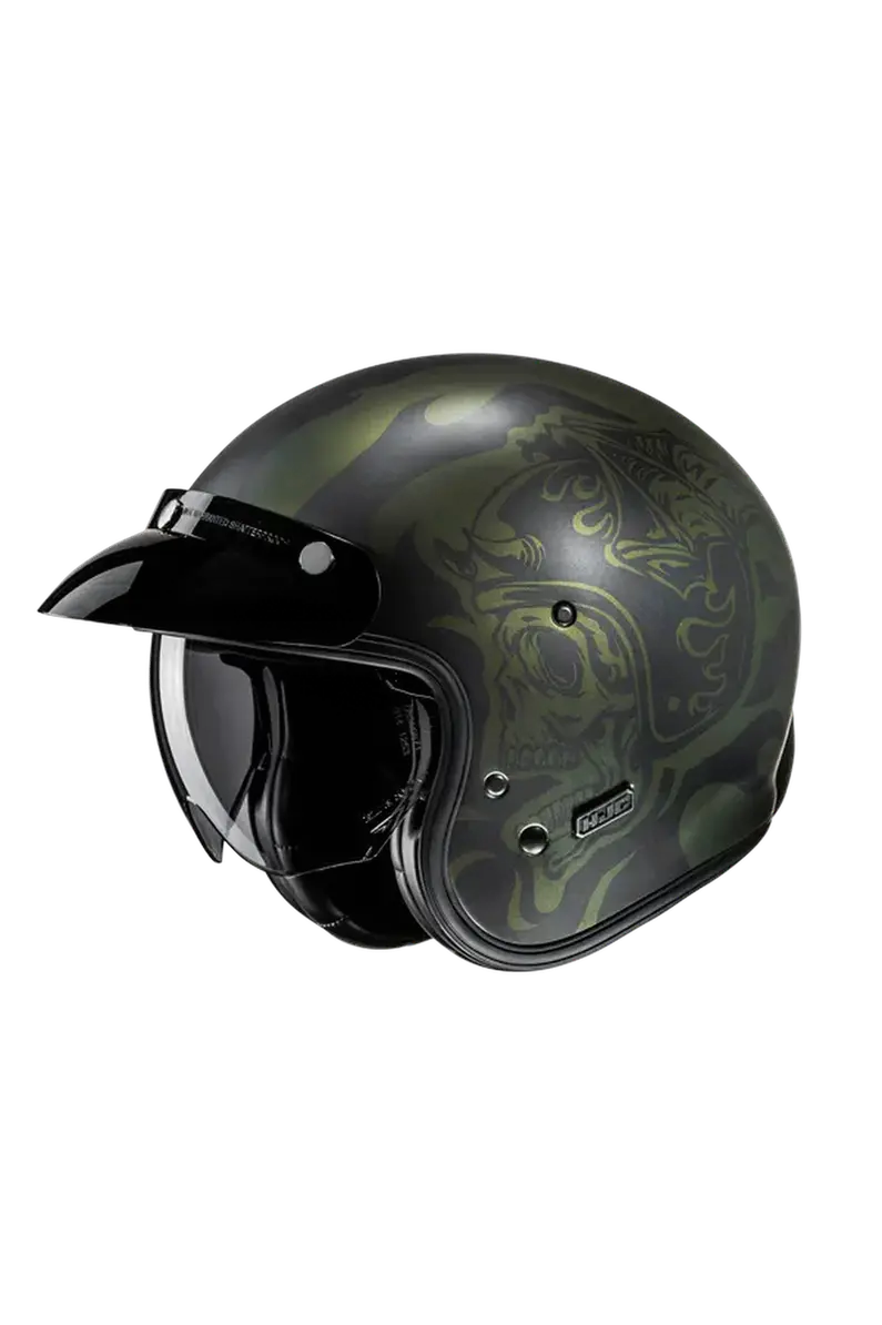 HJC V31 Flame MC4SF Stile Retrò Classico Jet Moto Caschi 