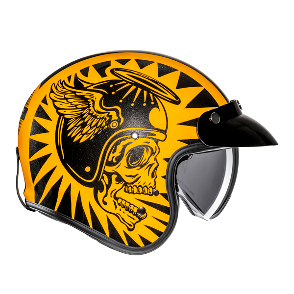 HJC V31 Flame MC3 abierto motocicleta estilo retro clásico Casco - SECURTEX MOTOR S.L (t/a MaximoMoto)