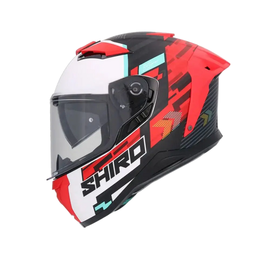SHIRO FF939 Alpha Motociclo integrali Caschi Rosso Opaco 