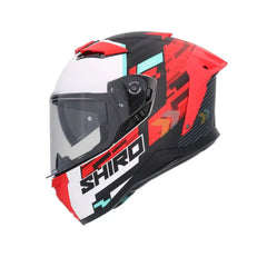 SHIRO FF939 Alpha Motociclo integrali Caschi Rosso Opaco 
