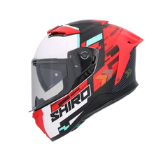 SHIRO FF939 Alpha Motociclo integrali Caschi Rosso Opaco 