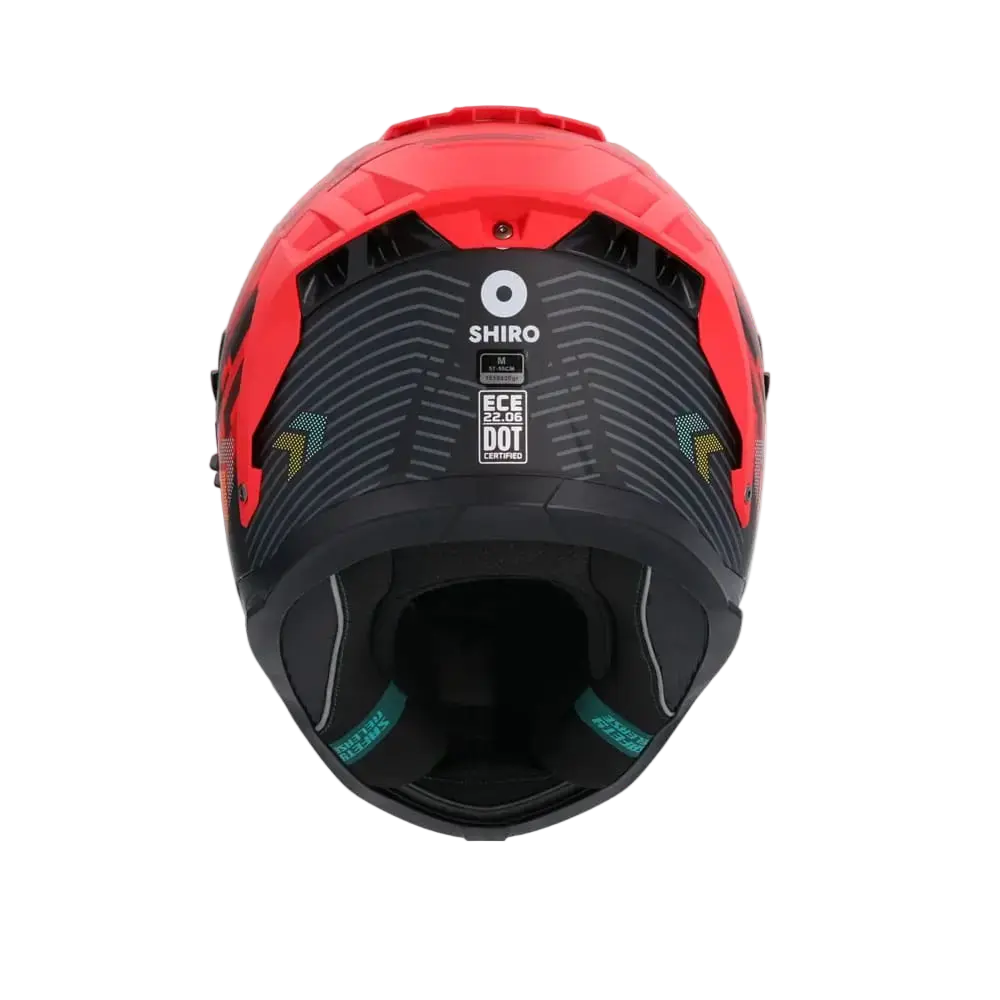 SHIRO FF939 Alpha Motociclo integrali Caschi Rosso Opaco 