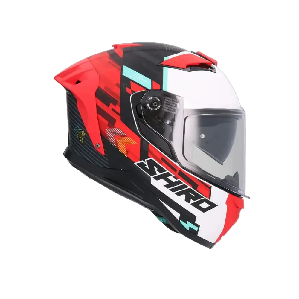 SHIRO FF939 Alpha Motociclo integrali Caschi Rosso Opaco 