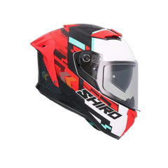 SHIRO FF939 Alpha Motociclo integrali Caschi Rosso Opaco 