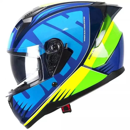 SKA-P 3MHG Speeder sport Moto Integrali Caschi Blu Giallo