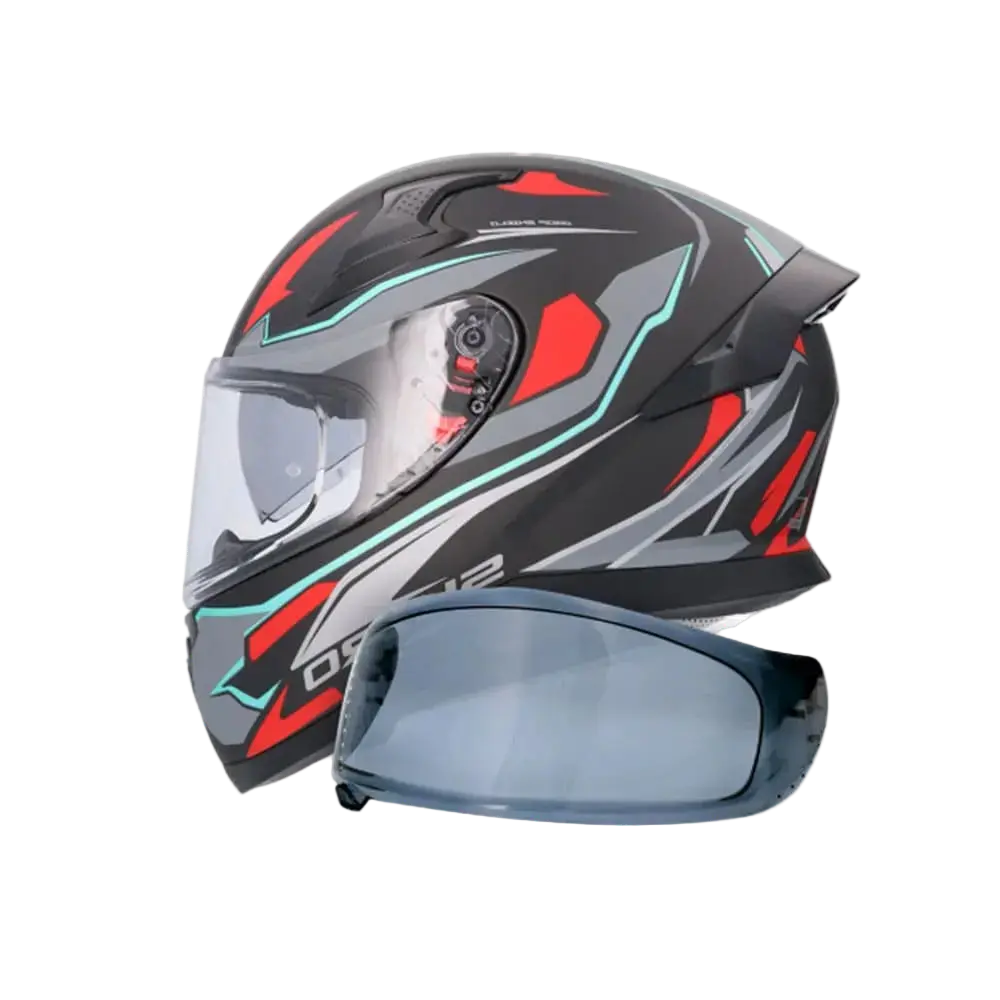 SHIRO KATANA SHARP Moto Integrali Caschi Opaco Nero Rosso Grigio 