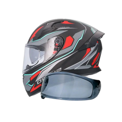 SHIRO KATANA SHARP Moto Integrali Caschi Opaco Nero Rosso Grigio 