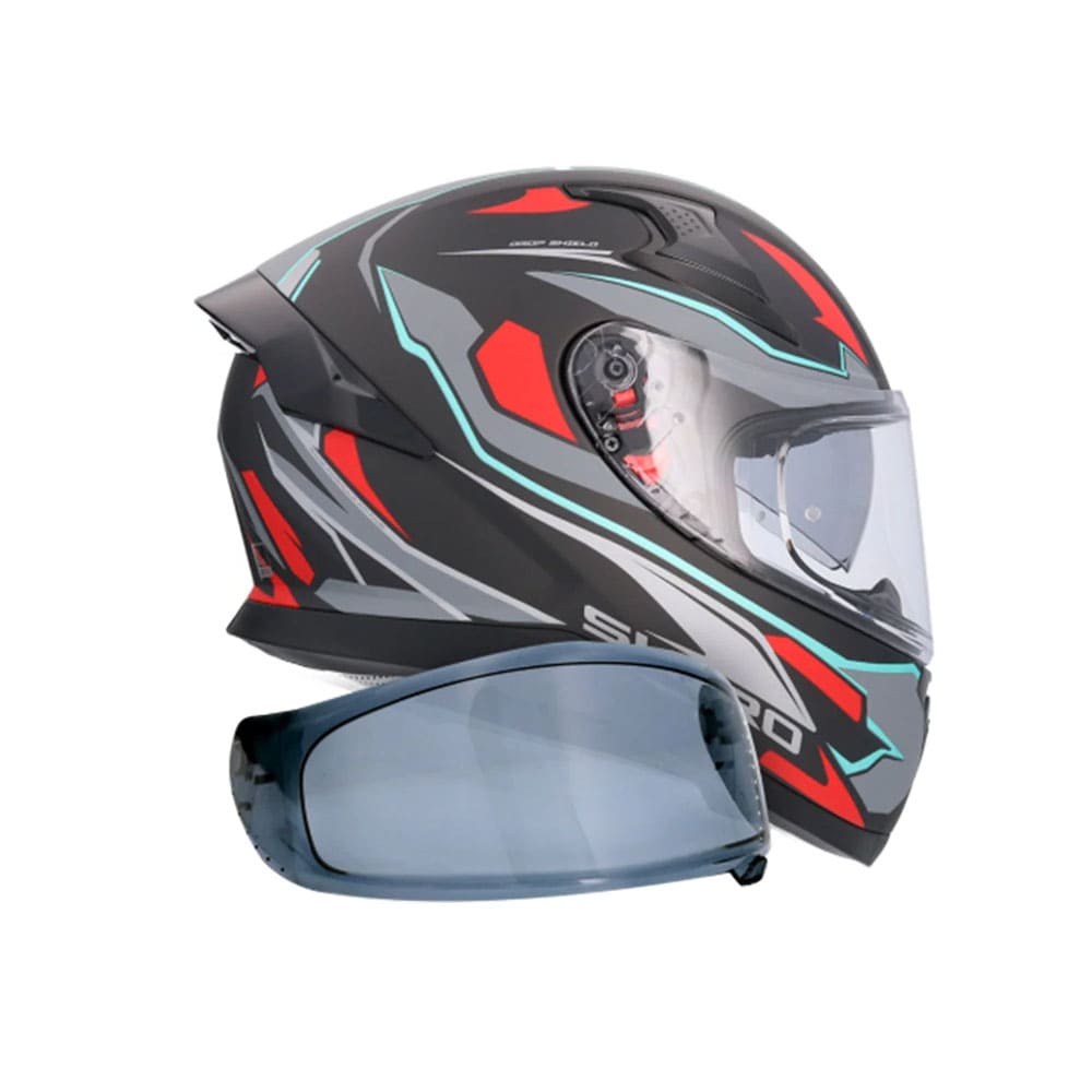 SHIRO KATANA SHARP INTEGRALI CASCHI OPACO NERO ROSSO GRIGIO