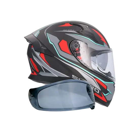 SHIRO KATANA SHARP Moto Integrali Caschi Opaco Nero Rosso Grigio 