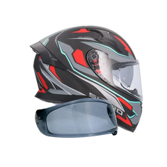 SHIRO KATANA SHARP Moto Integrali Caschi Opaco Nero Rosso Grigio 