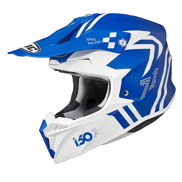 HJC i50 Hex MC2SF Motocross Enduro Caschi Bianco Blu 