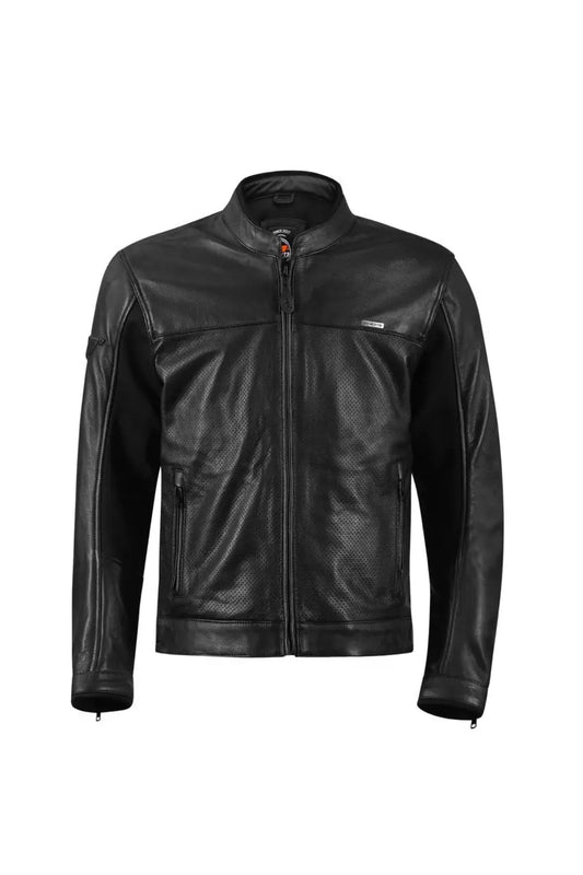 SEVENTY Sd-Jl4 Legend - Chaqueta de cuero para moto de verano para hombre, color negro