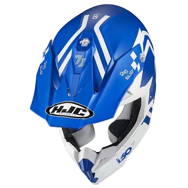 HJC i50 Hex MC2SF Motocross Enduro Caschi Bianco Blu 