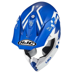 HJC i50 Hex MC2SF Motocross Enduro Caschi Bianco Blu 