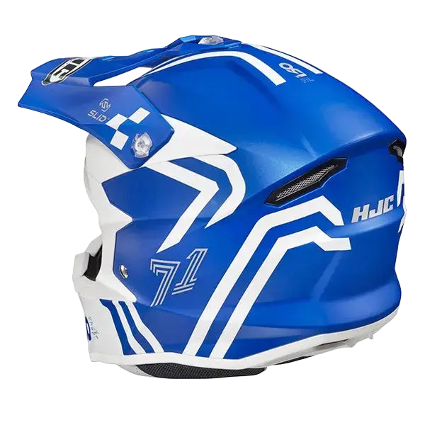 HJC i50 Hex MC2SF Motocross Enduro Caschi Bianco Blu 