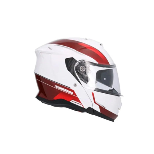SHIRO Discover Moto Modulari Caschi Bianco Rosso
