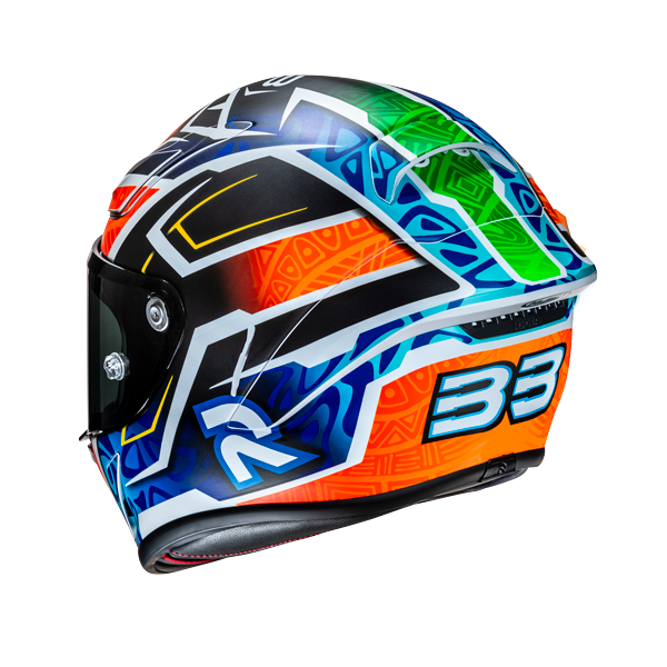 HJC RPHA 1 Binder Replica MC27SF Integrali Moto Caschi Blu Arancione