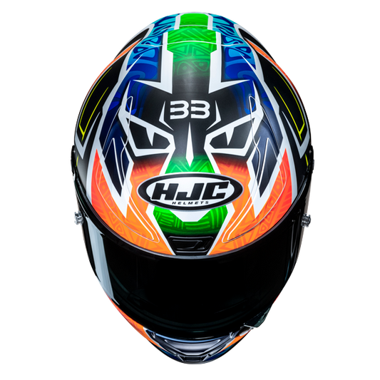 HJC RPHA 1 Binder Replica MC27SF Integrali Moto Caschi Blu Arancione