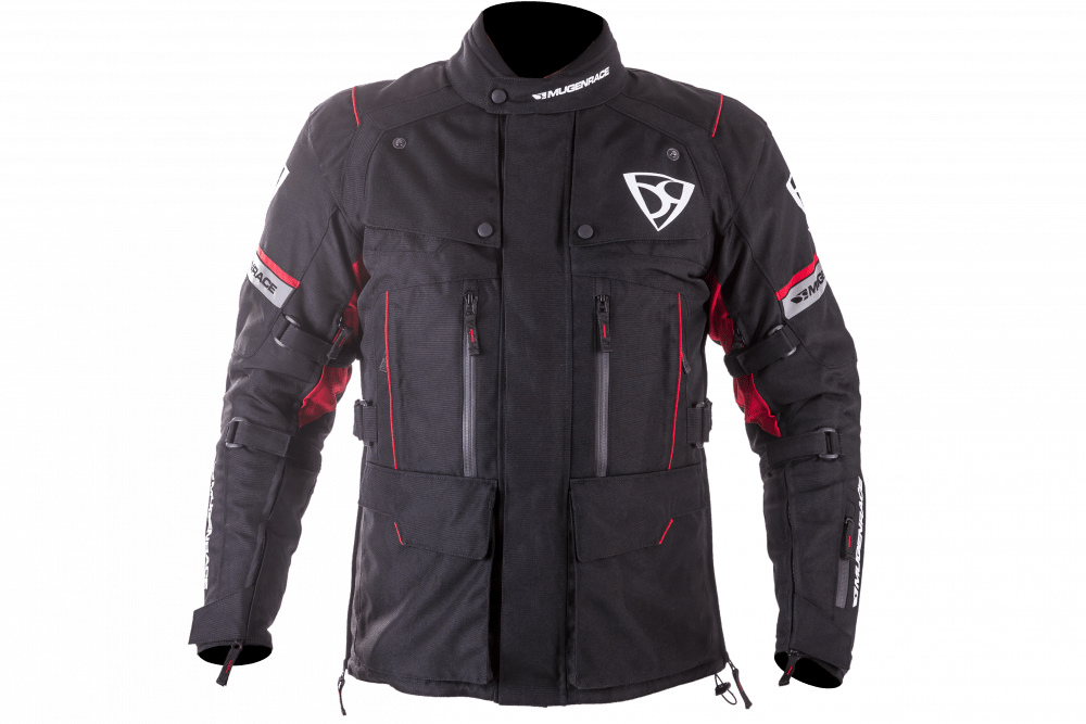  MUGENRACE T-UNO Moto Tessile Giacca Nero Rosso