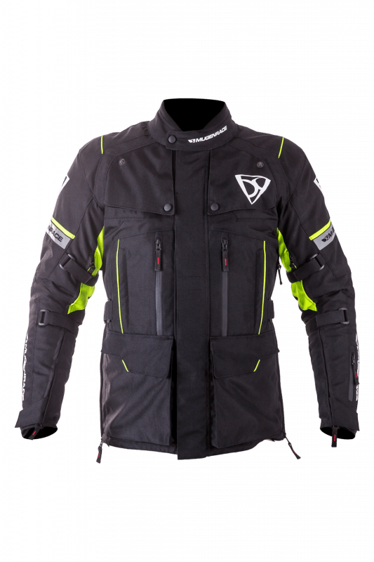 MUGENRACE T-UNO Moto Tessile Giacca Nero Giallo Fluo