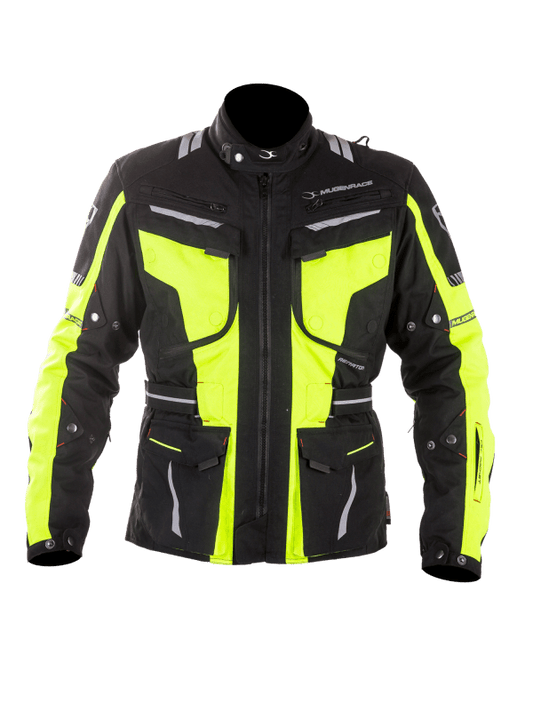 MUGENRACE AEROTATOR Moto Tessile Giacca Nero Fluo 