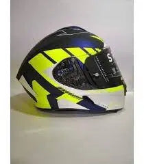 AIROH Spark Rise Moto Integrali Turismo Caschi Blu Giallo Opaco