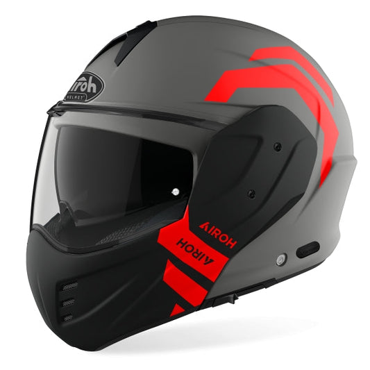 AIROH MATHISSE ILLUSION  Flip Up Moto Modulare Caschi Arancio Opaco