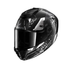 SHARK SPARTAN RS CARBON XBOT Moto Caschi Carbonio Antracite Argento 