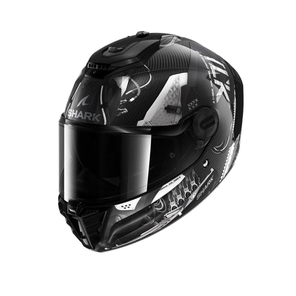 SHARK SPARTAN RS CARBON XBOT Moto Caschi Carbonio Antracite Argento