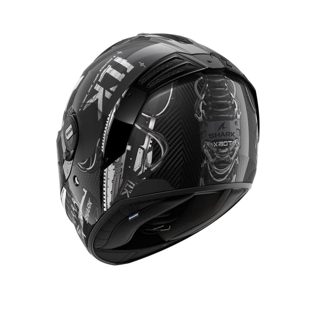SHARK SPARTAN RS CARBON XBOT Moto Caschi Carbonio Antracite Argento