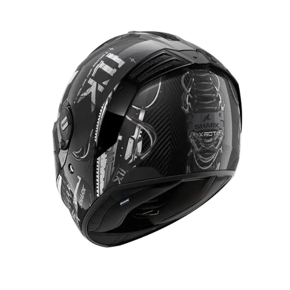 SHARK SPARTAN RS CARBON XBOT Moto Caschi Carbonio Antracite Argento 