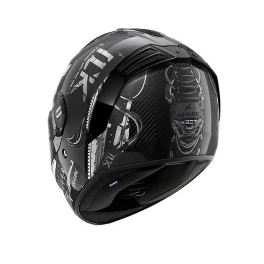 SHARK SPARTAN RS CARBON XBOT Moto Caschi Carbonio Antracite Argento 