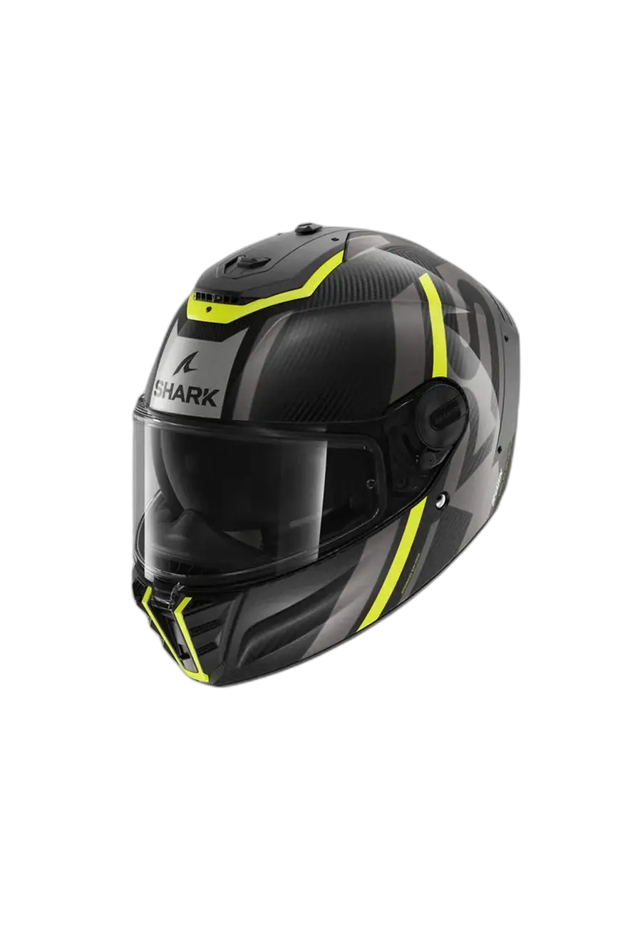 SHARK SPARTAN RS CARBON Moto Integrali Caschi Nero Grigio Giallo 