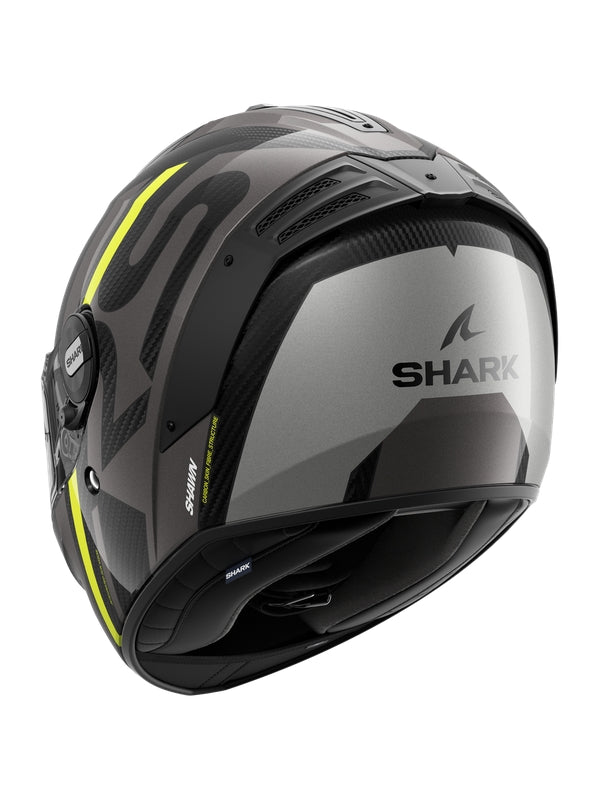 SHARK SPARTAN RS CARBON Moto Integrali Caschi Nero Grigio Giallo 