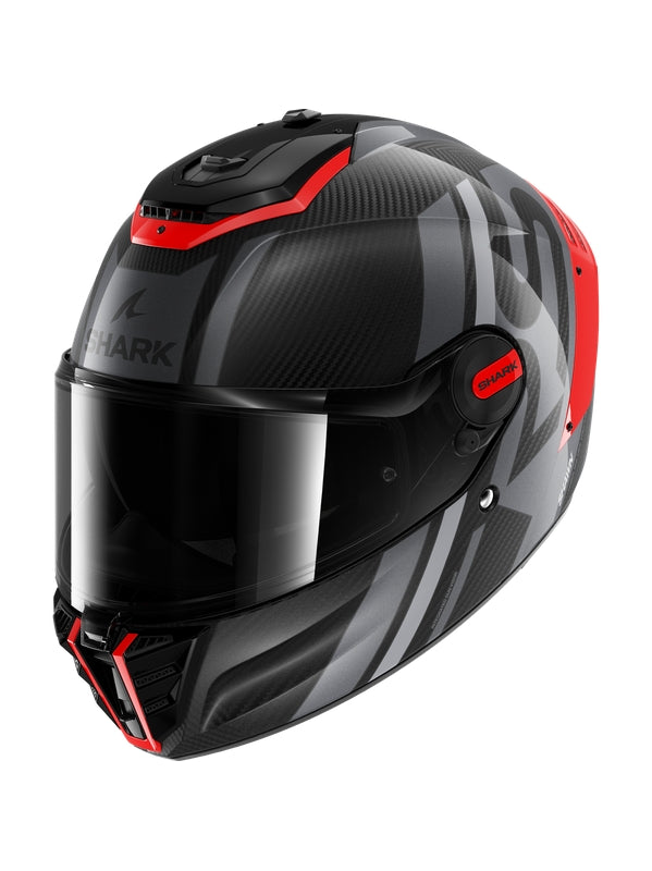 SHARK CASCO SPARTAN RS CARBON SHAWN Carbono Naranja Plata