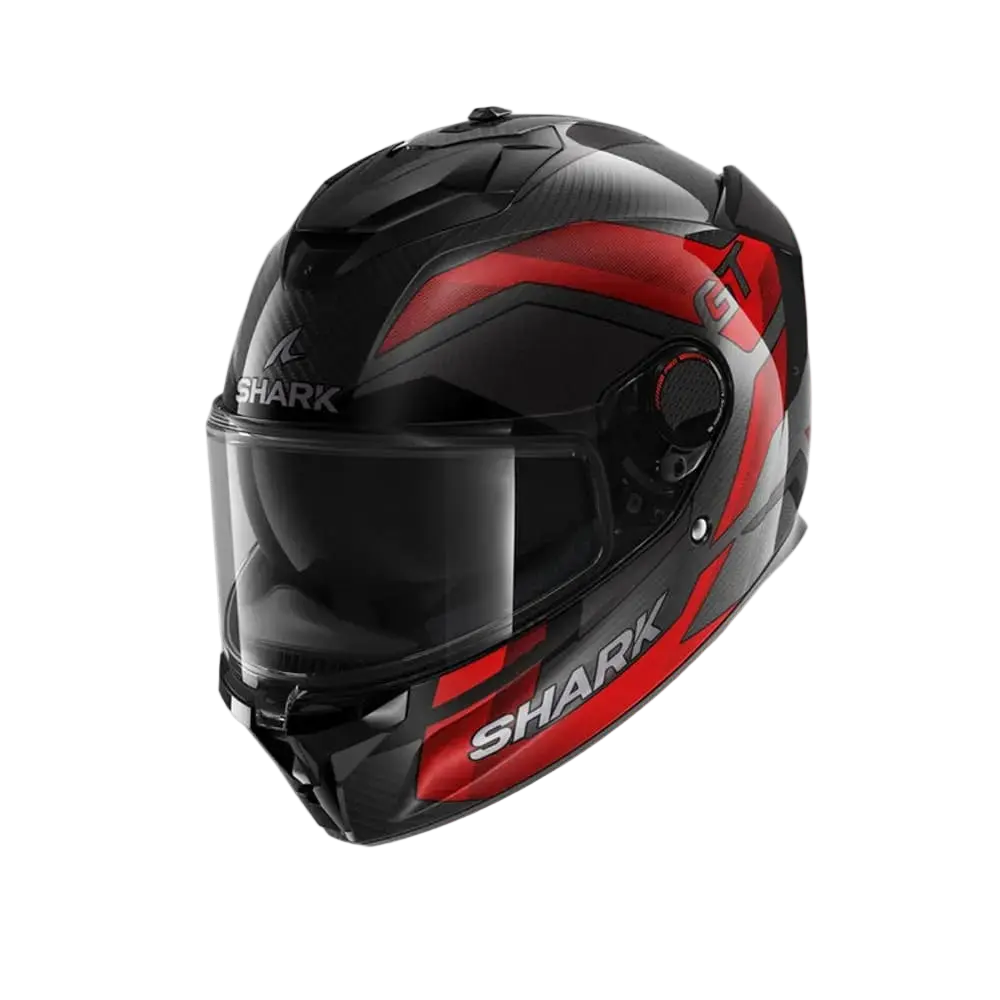 SHARK SPARTAN GT PRO RHYTHM IN CARBONIO CASCHI INTEGRALI ROSSO CROMO 