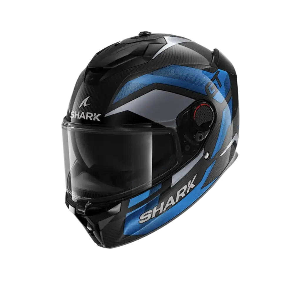 SHARK SPARTAN GT PRO CARBON CASCHI INTEGRALI MOTO BLU CROMATO 