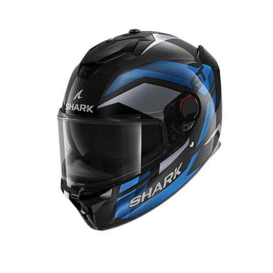 SHARK SPARTAN GT PRO CARBON CASCHI INTEGRALI MOTO BLU CROMATO