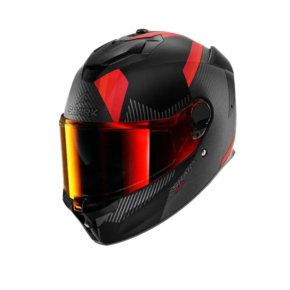 SHARK SPARTAN GT PRO CARBON Moto Integrali Caschi Rosso Grigio 