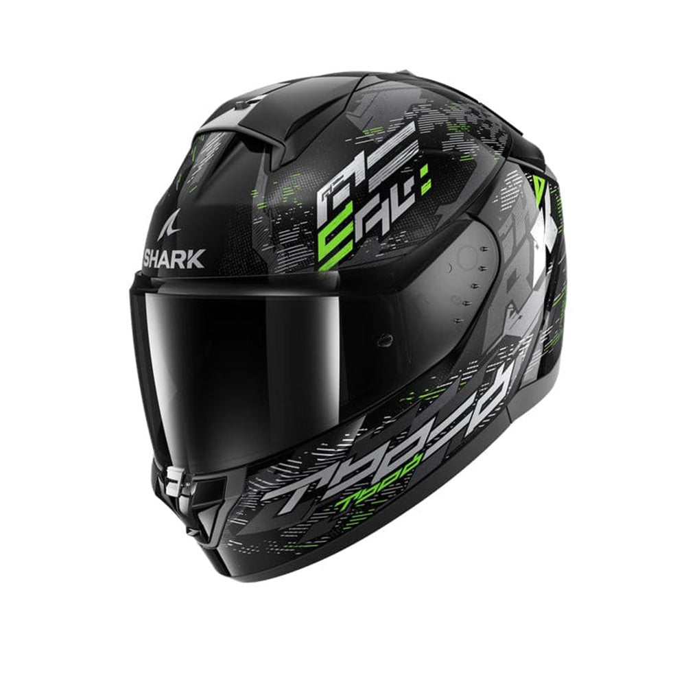 Shark RIDILL 2 Moto Integrali Caschi Nero Argento Verde