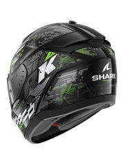 Shark RIDILL 2 Moto Integrali Caschi Nero Argento Verde