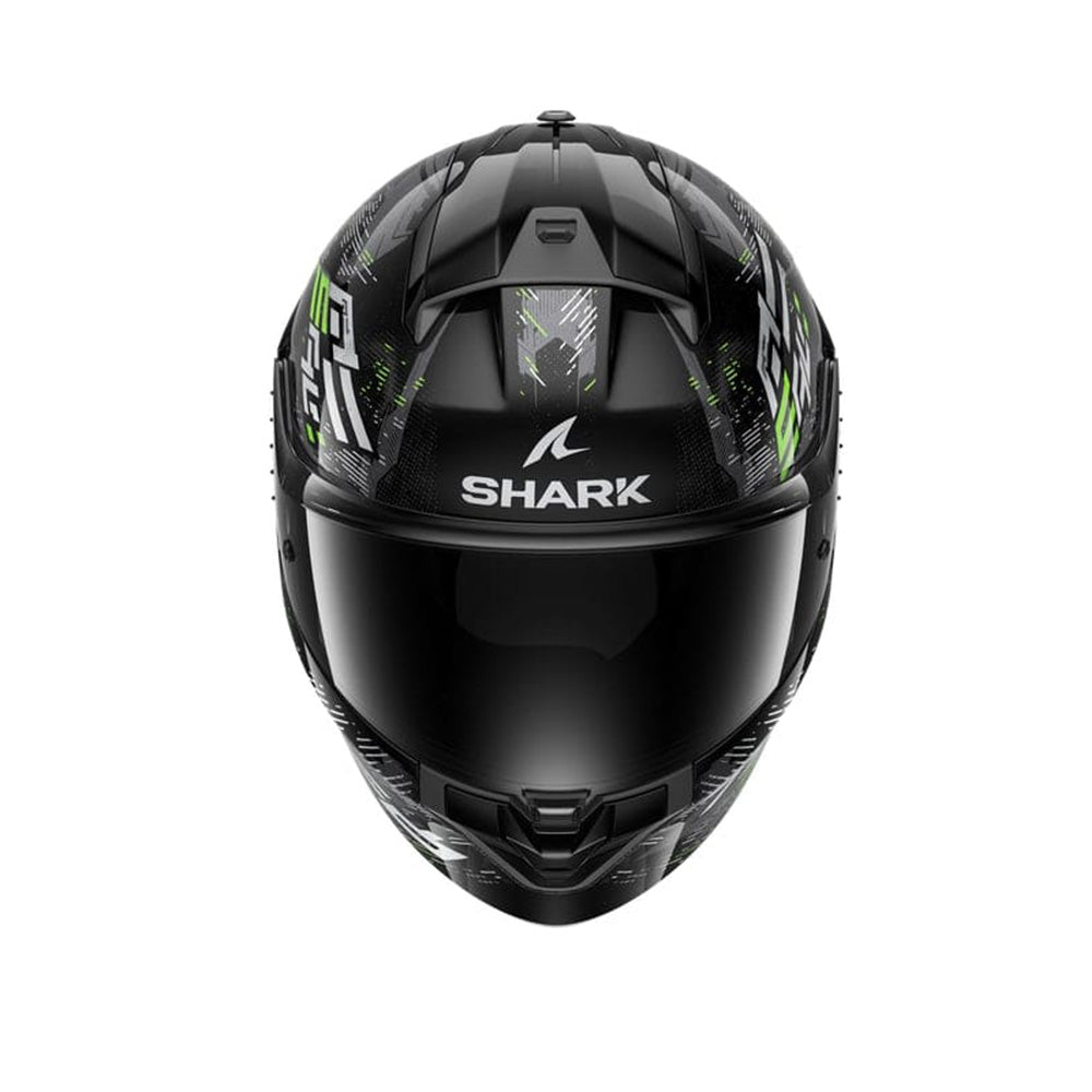 Shark RIDILL 2 Moto Integrali Caschi Nero Argento Verde