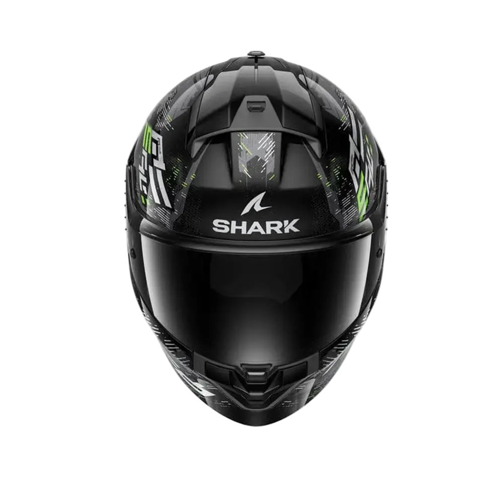 Shark RIDILL 2 Moto Integrali Caschi Nero Argento Verde 
