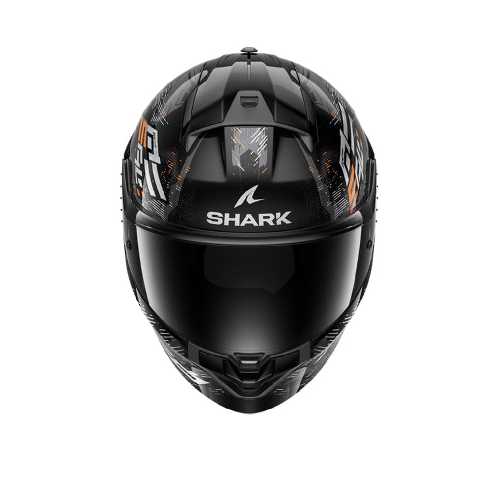 SHARK RIDILL 2 Integrali Moto Caschi Nero Argento Arancione